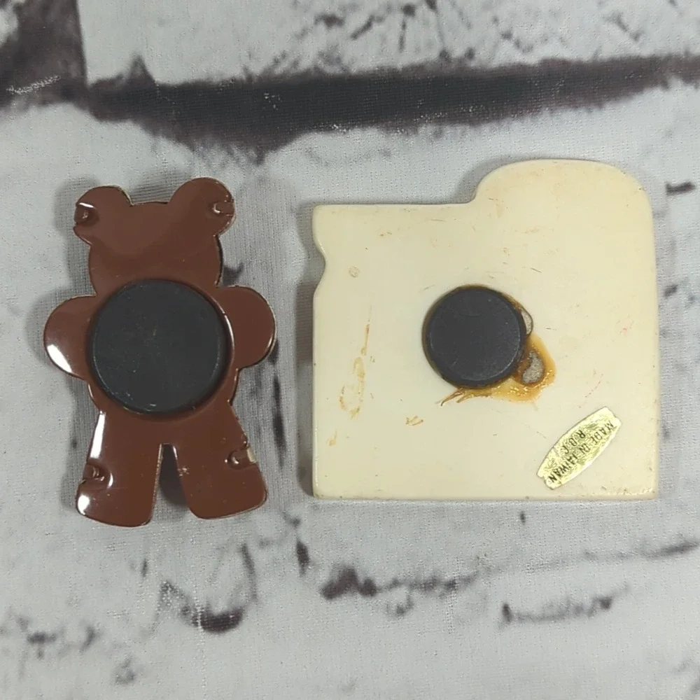 Vintage Bear Refrigerator Fridge Magnet I love Chocolate Lot of‎ 2